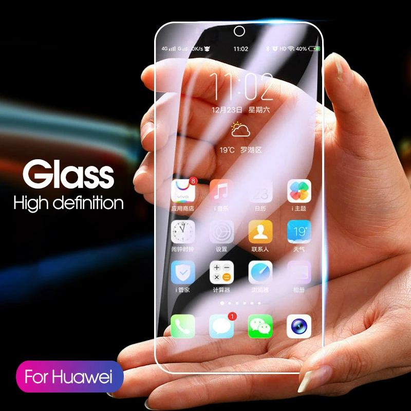 Защитная пленка 9 H 2.5D протектор экрана из закаленного стекла для huawei P20 P30 Pro Lite Nova 5