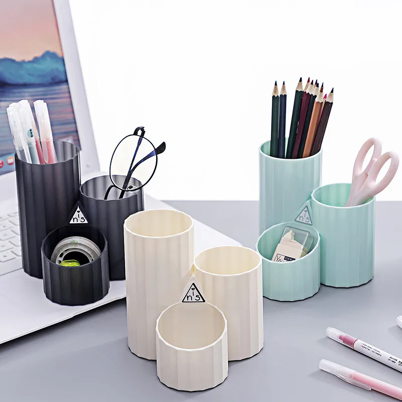 1 шт. Многофункциональный Пластик офисном подставка для ручек хранения коробка