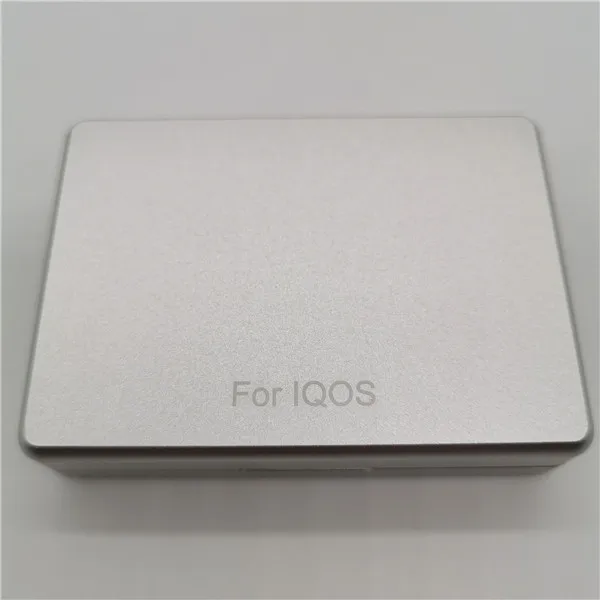 Серебристый 20 отверстий алюминиевый картридж электронной сигареты для iqos3.0 портативный металлический флип-чехол для хранения сигарет для iqos 2,4 plus - Цвет: Серебристый