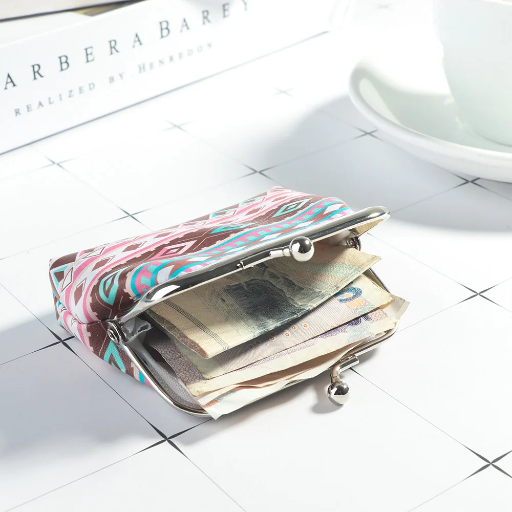 Милые винтажные женские кошельки для монет с защитой от ветра в национальном