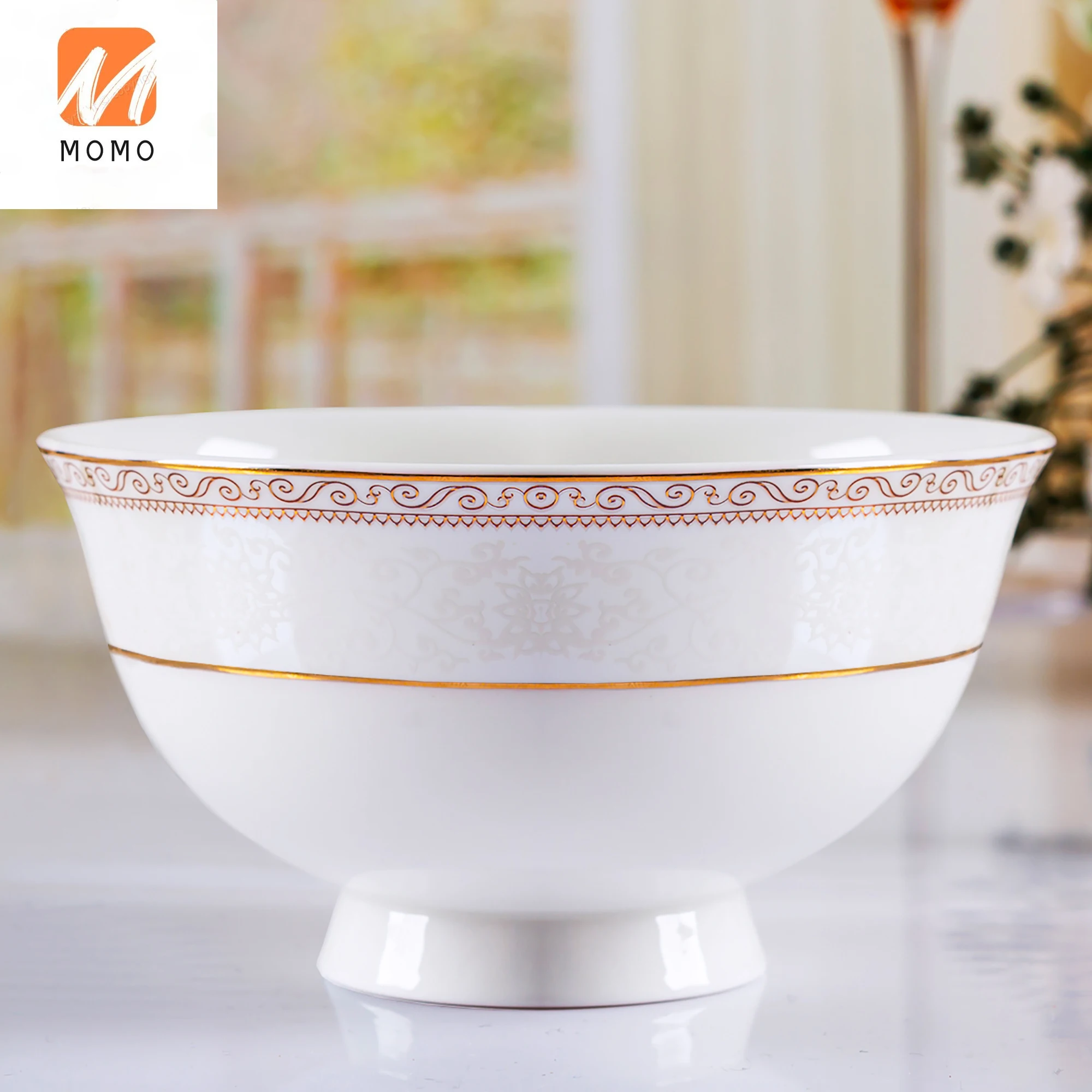 

Set Household Jingdezhen Good-looking Bone China Tableware Bowl Chopsticks Ceramic Plate Nordic High-End Combination
