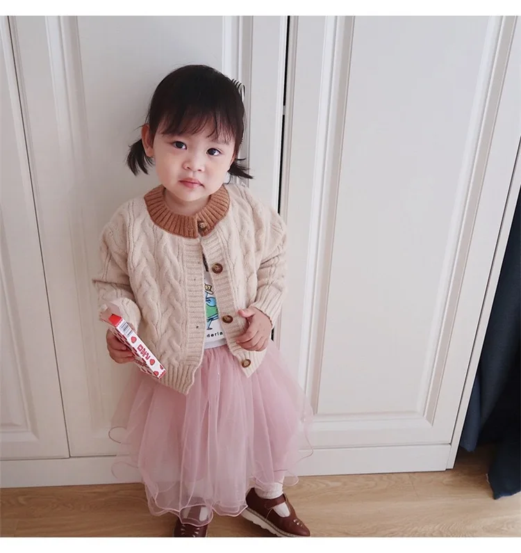 

Toddler Girl Clothes Girl Cardigan Kids Baby Knitted Clothes Ribbed Baby Clothes Baby Girl Sweaters 2020 Spring Children Coat
