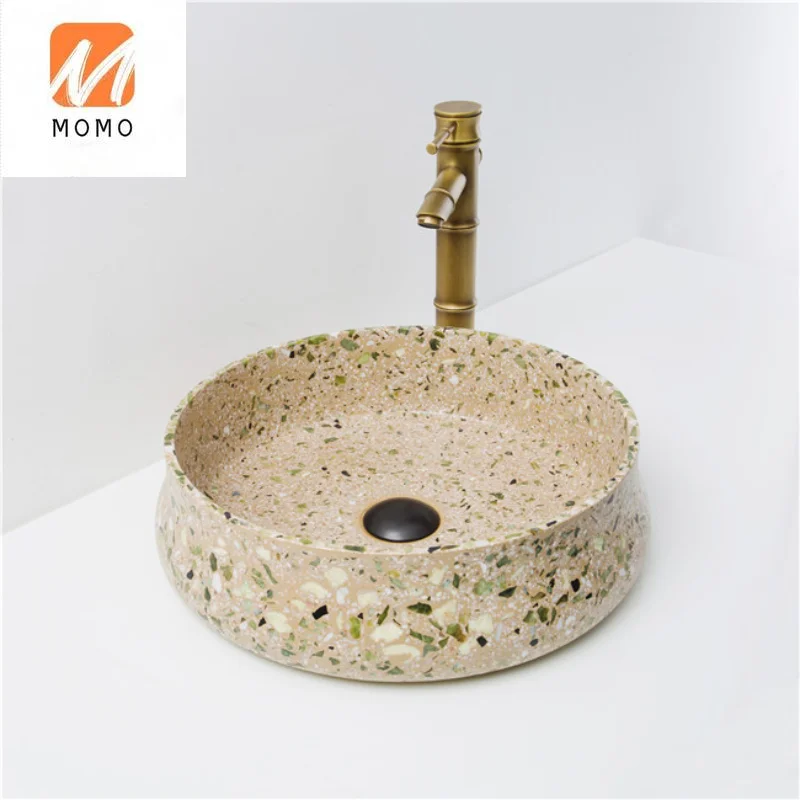 

2020 Sanitary Wares Round colorful Terrazzo Basin