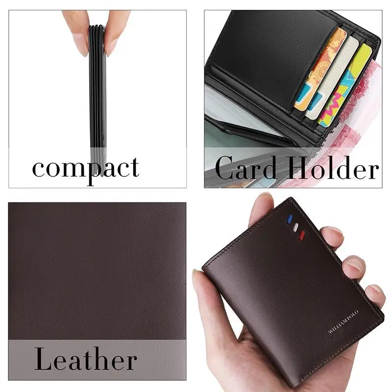 

Genuine Leather Men Wallets Men Wallet Male Purse Short Wallet Money Clip Purses Leather Purse Wallets