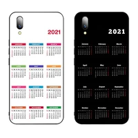 fashion 2021 calendar phone case for vivo y91c y17 y51 y67 y55 y7s y81 y19 y97 y93 v17 vivos5
