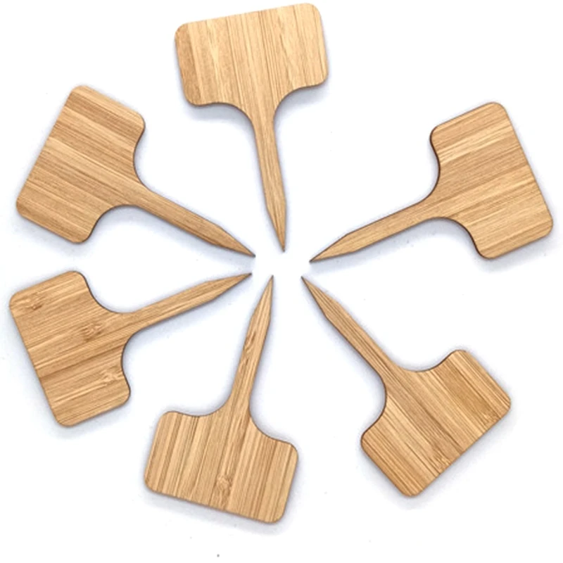 

100 шт. садовое растение этикетки бамбук T-Тип метки горшки для украшения сада кассета для рассады Mark инструменты