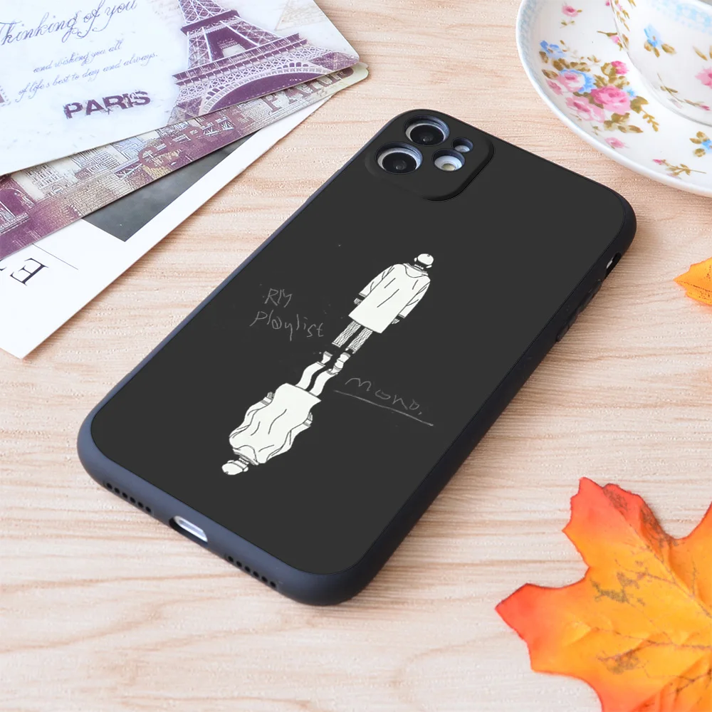 

Bts Rm Mono Reflection Print Soft Silicone Matt Case For Apple iPhone Case