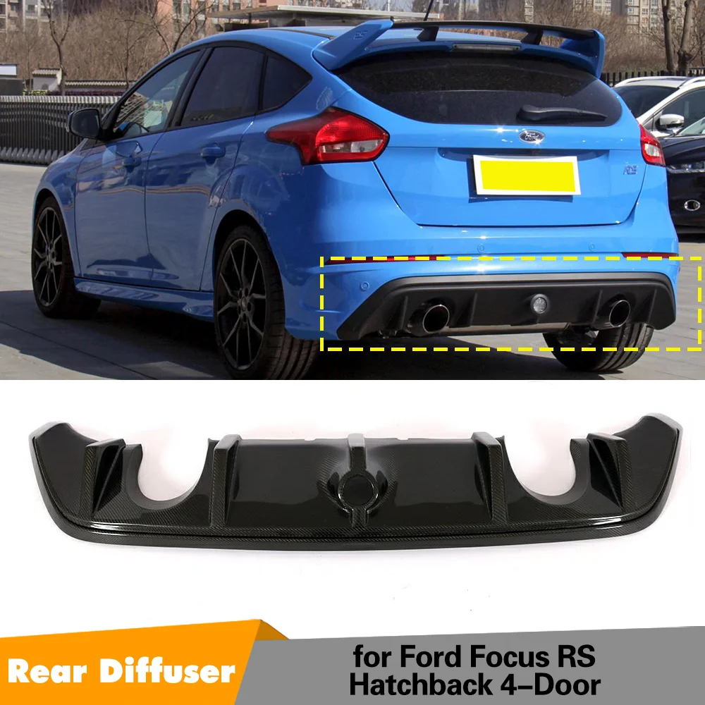 Для хэтчбека Ford Focus RS 2016 2017 2018 комплект из углеродного волокна с диффузором для