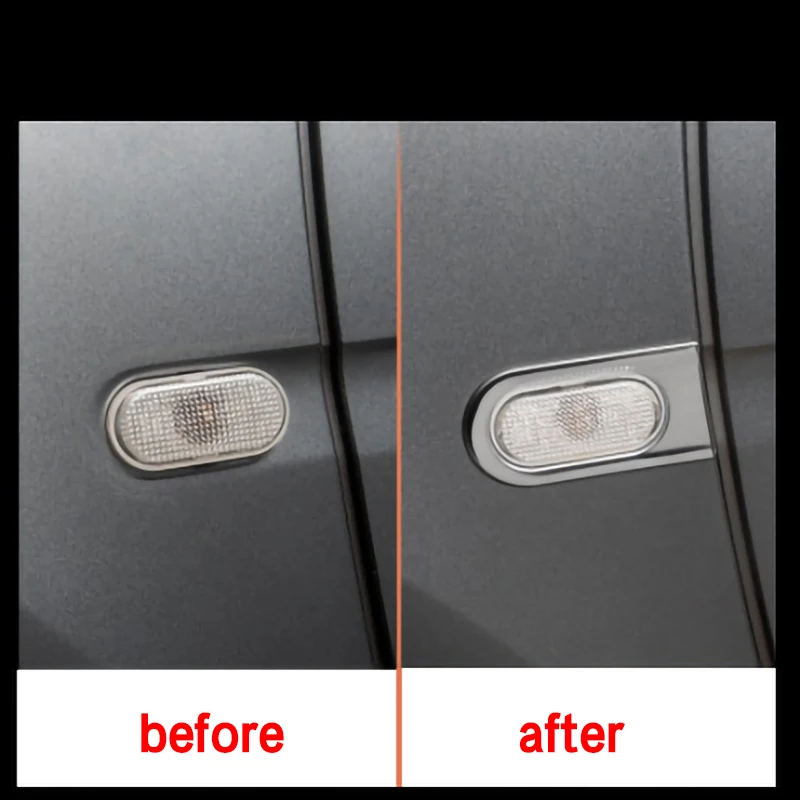 2 шт. декоративная крышка из нержавеющей стали с поворотным сигналом для Mercedes Smart