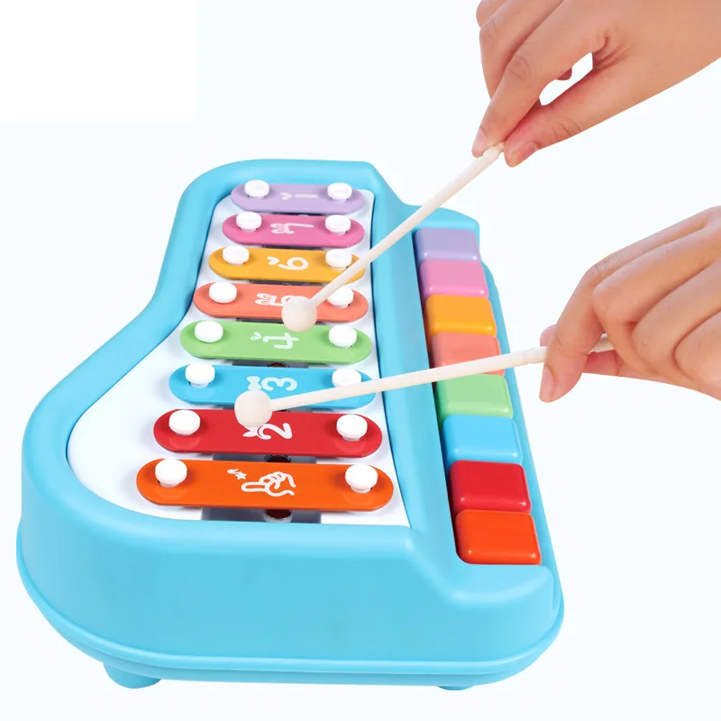 

Children's Piano Little Xylophone Baby Music Box 2-in-1 Percussion Piano Infant Keys Educational Music Toy Girl