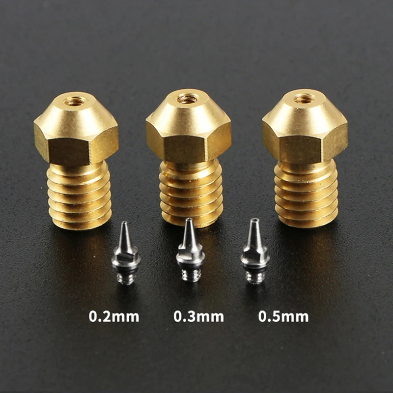 3D Printer Accessories 1.75Mm 0.2 0.3 0.4Mm Copper Nozzle for V6 Heating Block Hot End | Компьютеры и офис