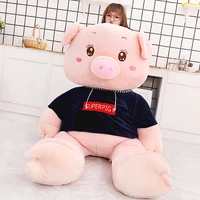 creative pig plush toy in sweater 80cm100cm large pillow ragdoll girl birthday gift soft plush padding plush toy