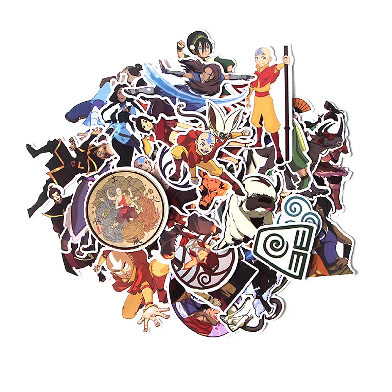 40 шт./компл. Аватар последние наклейки Airbender Мультяшные для косплея забавные