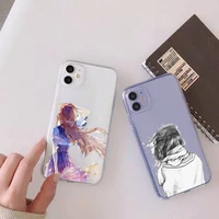 beautiful girl with long hair phone case for iphone 13 12 11 mini x xs xr pro max 8 7 6s 6 plus transparent soft