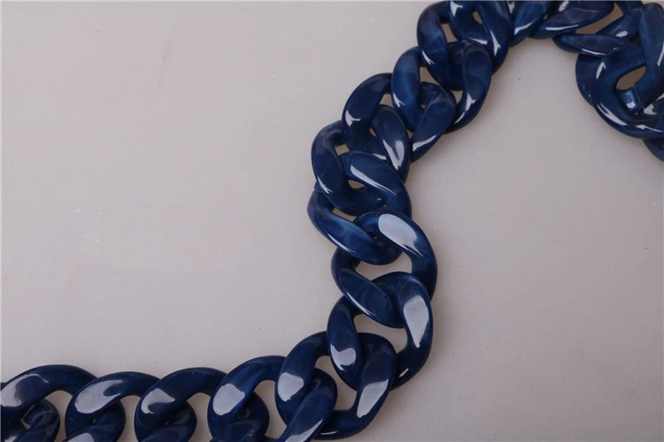 Mix blue Толстая сумка, аксессуары для ремней на сумку 60-120 см, ремешок из акрилового сплава, сделай сам, плечевой ремень, полимерная цепочка, сумочка, желе, пластик, фирменный дизайн - Цвет: Mix blue
