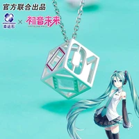 hatsune anime miku necklace 925 sterling silver pendant manga role action figure cosplay vocaloid new trendy gift