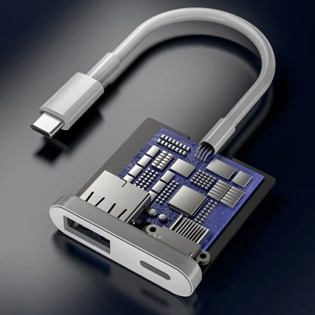 2 в 1 двойной USB-разветвитель DAC адаптер быстрой зарядки Type-C источник питания USB 3 0