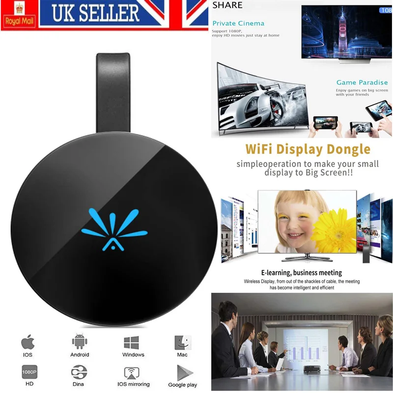 2 4G 1080P видео WiFi беспроводной ключ адаптер для телевизора DLNA экран зеркальное