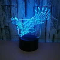 eagle 3d night light colorful 3d visual table desk lamp bedroom decor led lights christmas new year gift eagle toys for children