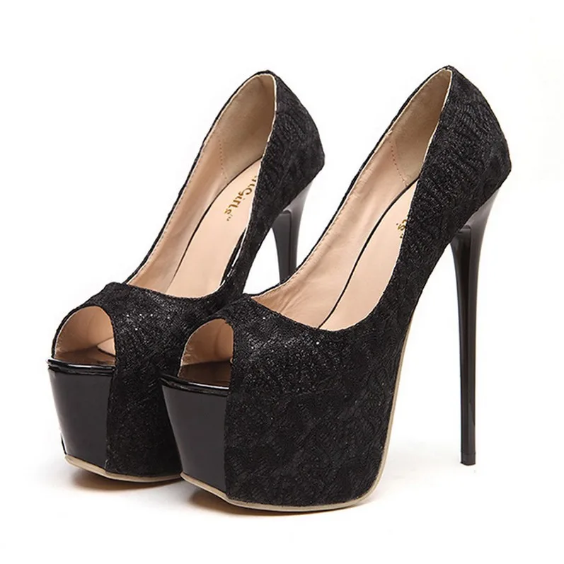 

New fashion show high heels sexy fish mouth sexy platform women's shoes