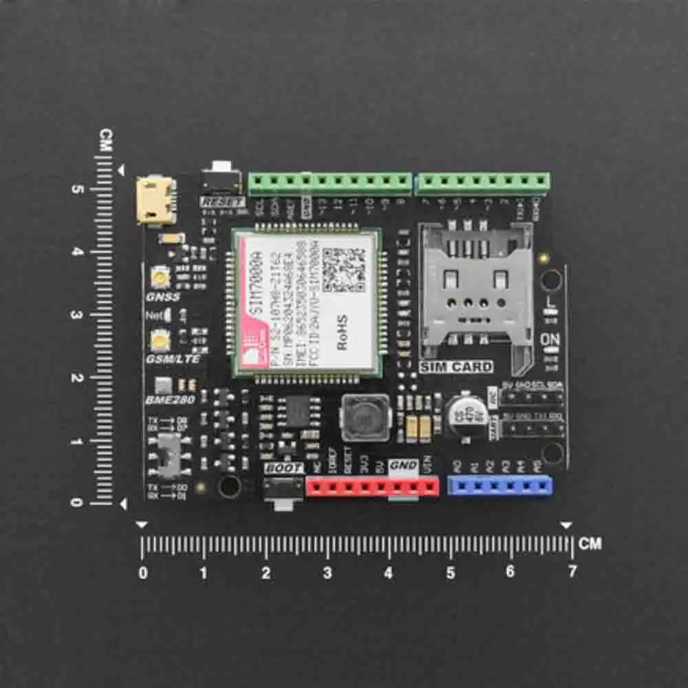 Модуль расширения DFRobot SIM7000A Arduino NB-IoT LTE GPRS поддержка GNSS GPS GLONASS Galileo QZSS BeiDou - купить