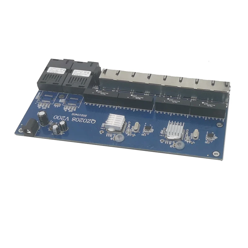 10/100/1000M Gigabit Ethernet коммутатор волоконно оптический медиа конвертер PCBA 8 RJ45 UTP 2 SC