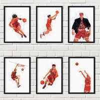 watercolor cartoon slam dunk picture 5d diy diamond painting full drill mosaic picture cross stitch kit home decoration gift