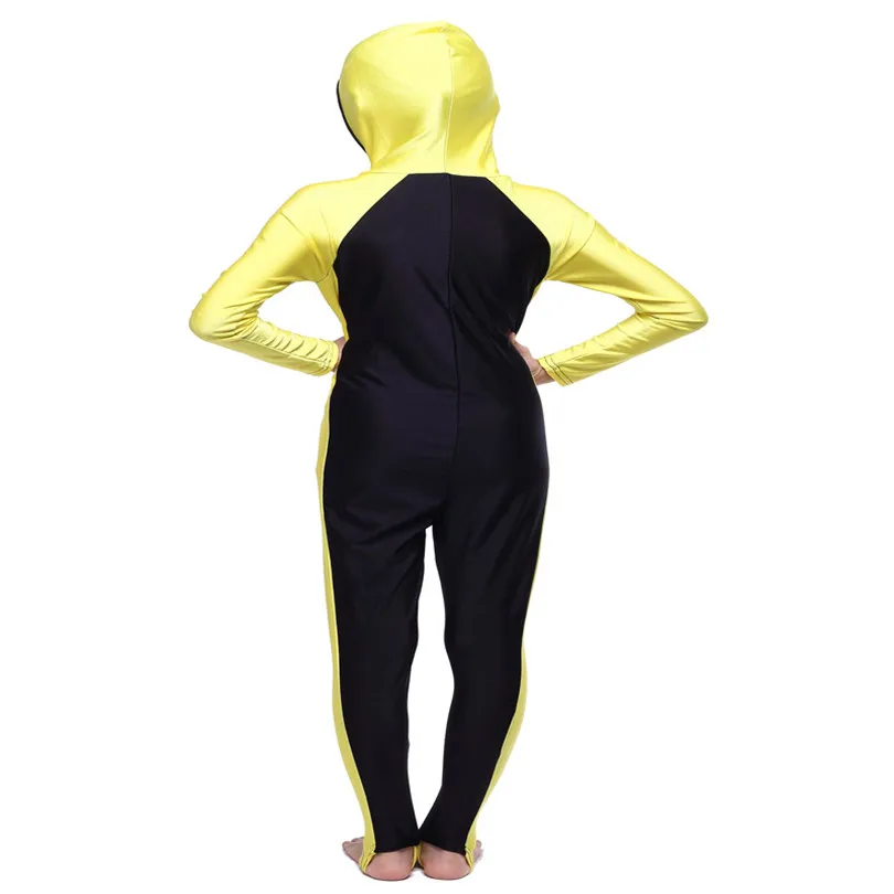 Цельнокроеные костюмы для девочек длинные рукава штаны и колпачки исламские