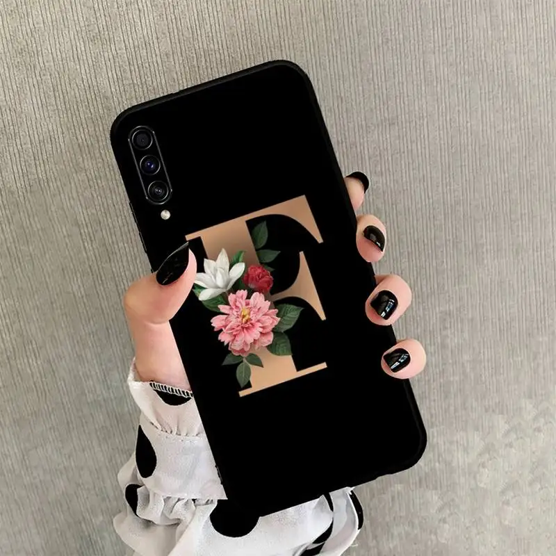 

Custom name Letter flower Phone Case For Samsung Galaxy J2 J4 J5 J6 J7 J8 2016 2017 2018 Prime Pro plus Neo duo