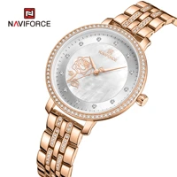 naviforce watch women luxury ladies fashion casual simple stainless steel womens bracelet female 30m waterproof clock girl gift