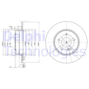 

DELPHI BG3239C DISC REAR E.S-W210 C.S-W203 KOMP