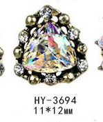 HY-3694 10pcs 10 шт./лот, древний сплав, дизайн ногтей, 3d, плоская задняя сторона, цветные бриллианты, жемчужные ювелирные изделия, стразы, украшения для ногтей - Цвет: HY-3694 10pcs