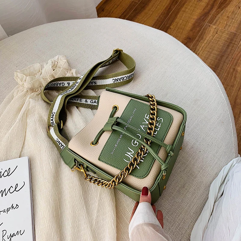 

2021 New Woman Shoulder Bag High Quality Handbag Large Capacity Shopping Bag Fashion Tote Bag PU Chain Messenger Bag Luxury Bag