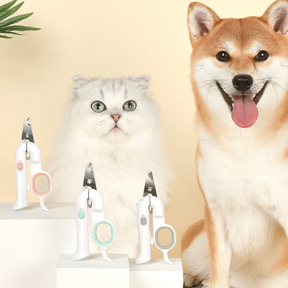 

Pet Dog Scissors Nail Trimmer Cut Nail Pet LED Light Cutter Trimmer Grooming Stainless Steel Cleaning Nail Clippers Pet Supplies