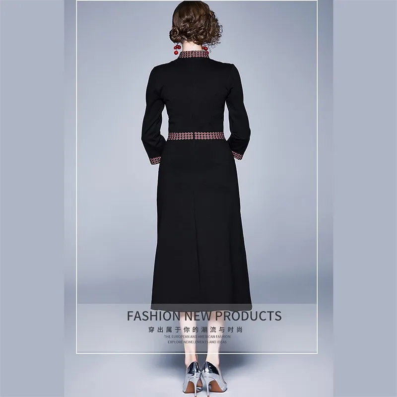 Женское винтажное коктейльное платье элегантное с цветочной вышивкой и