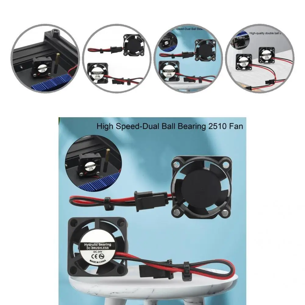 

Долгий срок службы 2 шт. надежный Практичный Прочный вентилятор для 3D-принтера Стандартный вентилятор для 3D-принтера двойной шарикоподшипн...
