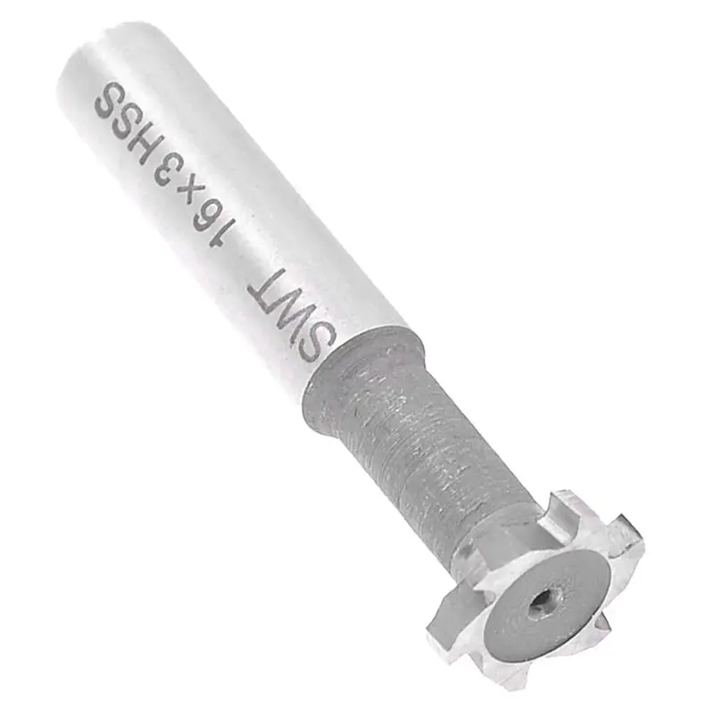 

Retail HSS 6 Flutes T Slot Cutter End Milling Cutter Tool 16x3mm Gray + Silver