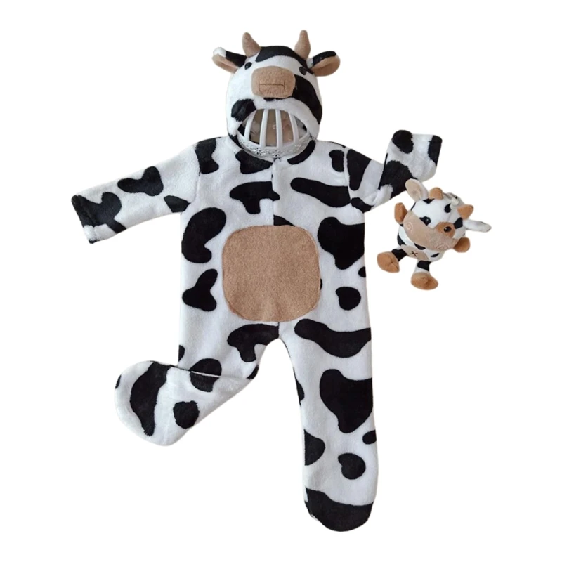 

3 Pcs Baby Hat Romper Bodysuits Doll Set Newborn Infant Photography Props Outfit