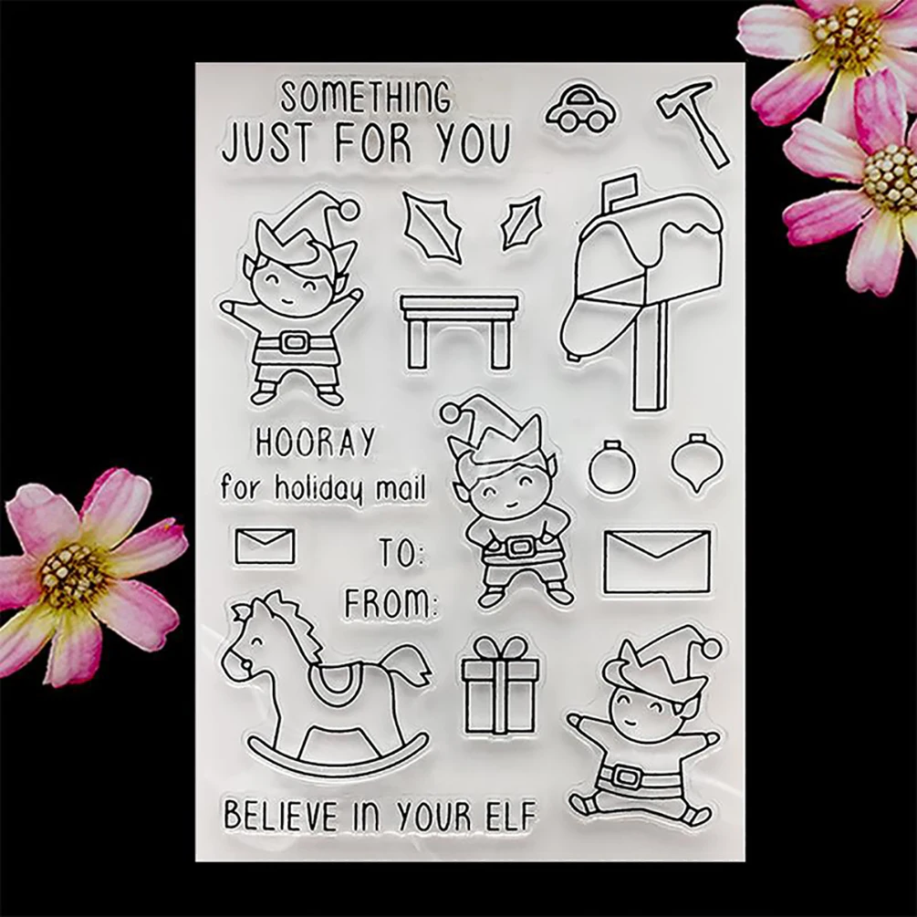 Мальчик и Троян прозрачный штамп резиновый лист цепляться Скрапбукинг