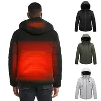 Куртка мужская зимняя с USB-подогревом, с капюшоном, заряжаемая, большого размера, 6XL, лыжная куртка