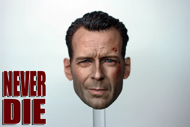 

In Stock 1/6 Scale Male Head Die-John Mcclane Bruce Willis Battle Damage Head Model Fit 12 "body Model