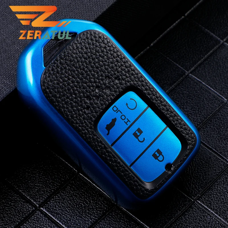 Чехол для ключа дистанционного управления из кожи и ТПУ Honda 2017 2018 2019 2020 CRV Pilot Accord