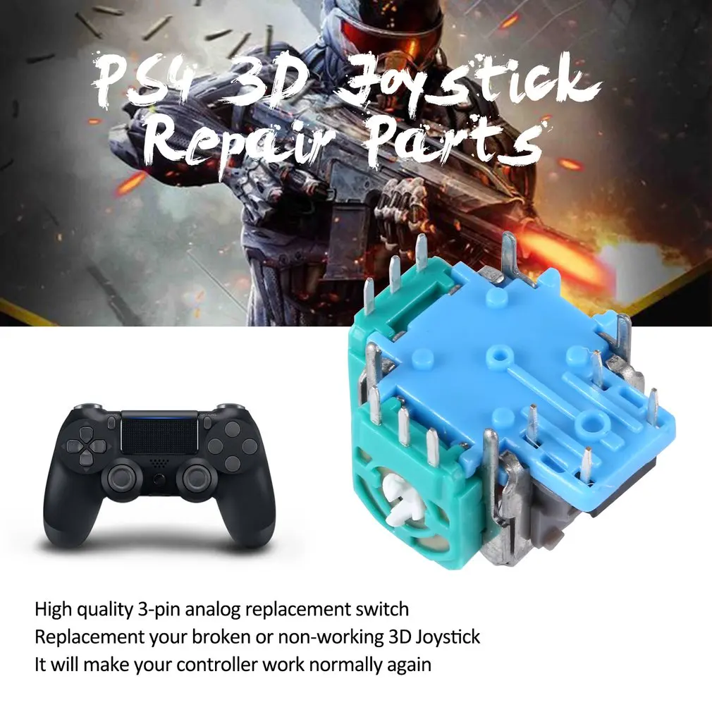 

3D Analog Joystick Thumbstick replacement repair parts Sensor Module Potentiometer For Sony Dualshock 4 PS4 Controller Gamepad