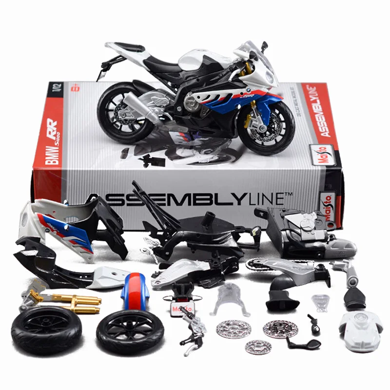 Модель мотоцикла 1:12 S1000RR модель автомобиля из сплава в сборе с задним колесом и