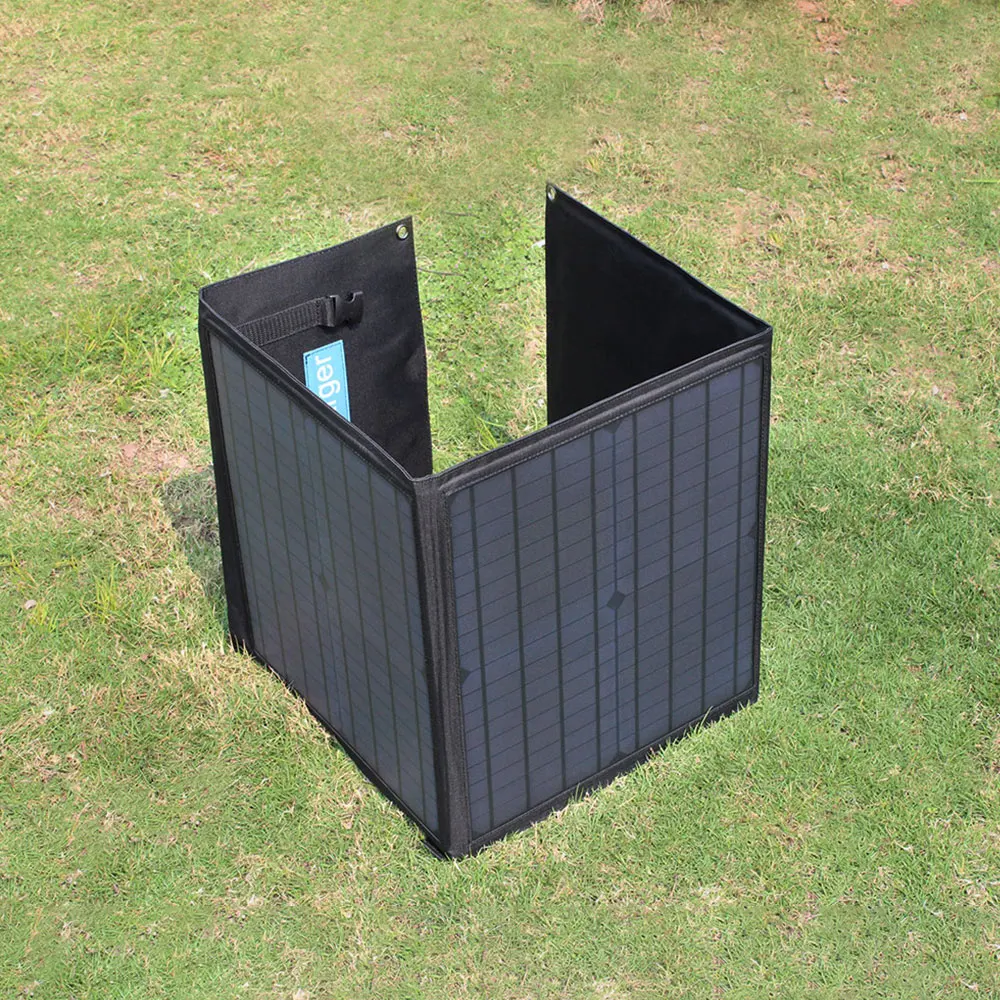 Портативные солнечные панели 60 Вт Батарея DC порт 18 в двойной USB 5 В складная