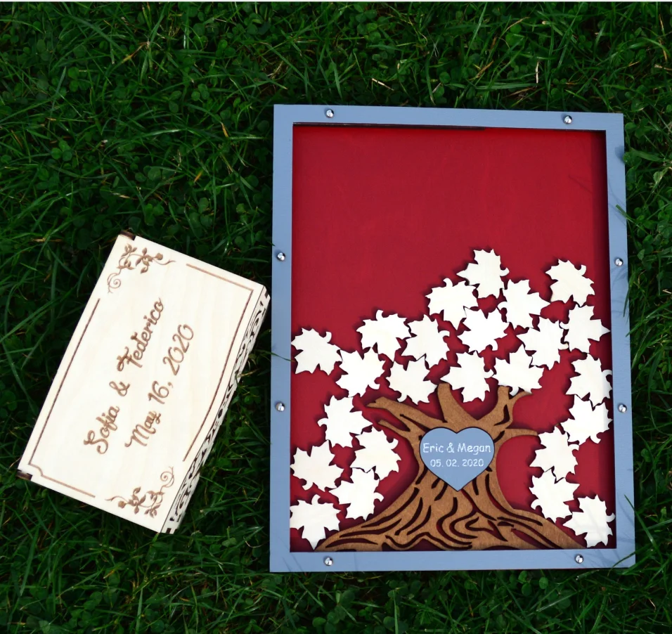 Персонализированная Осенняя свадебная фотография 3D деревянная подвесная