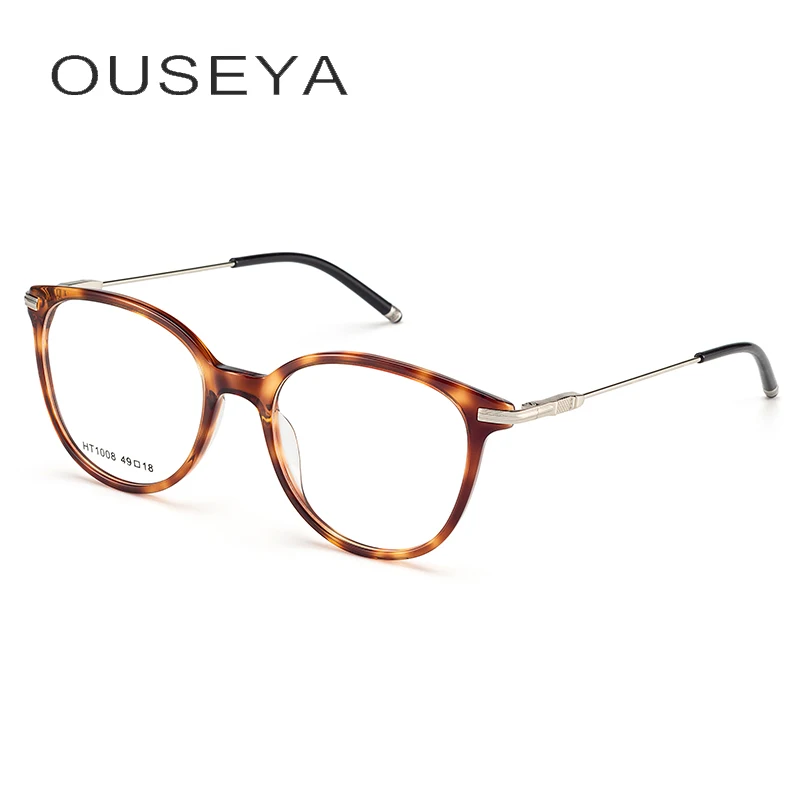 

Acetate Glasses Frames Women Vintage Fashion Clear Myopia Hyperopia Optical Prescription Eyewear #HT1008