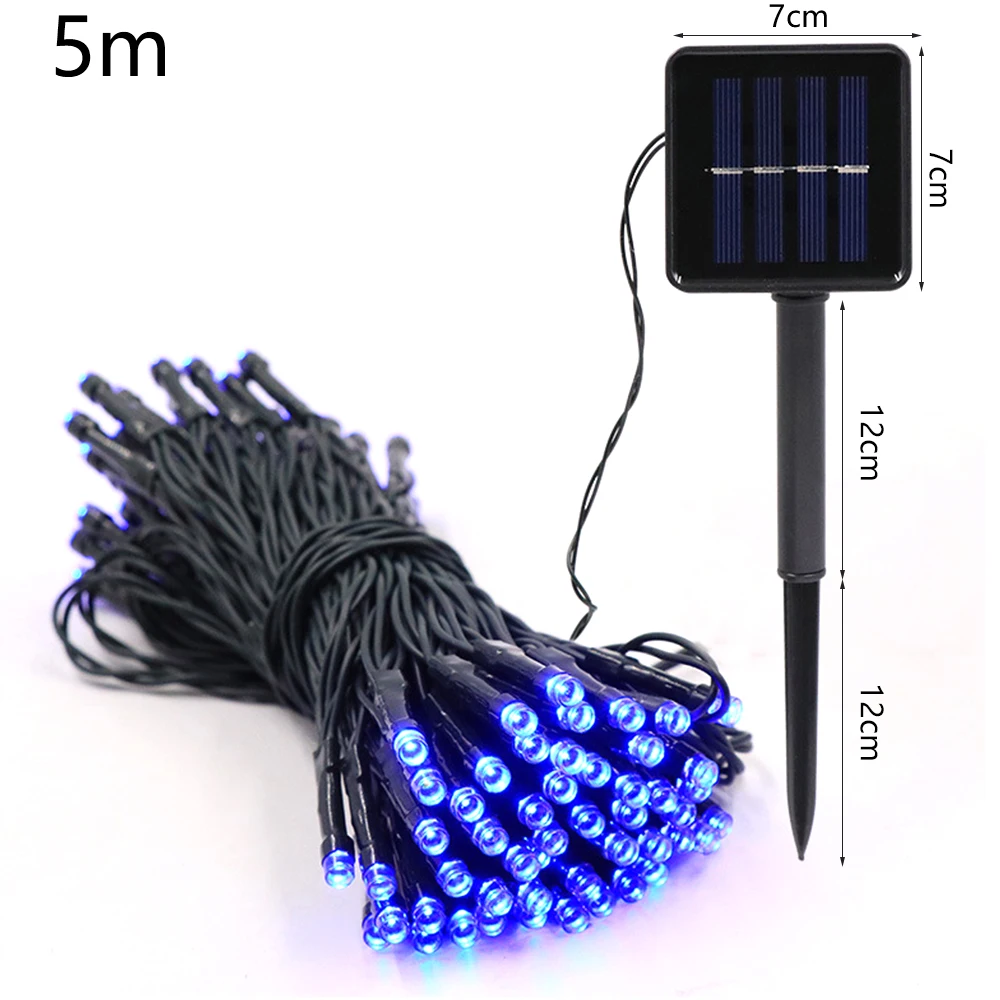 

Outdoors Solar String Light 8 Modes Waterproof Solar Lamp For Gardens Wedding Party Valentines Christmas Tree Home