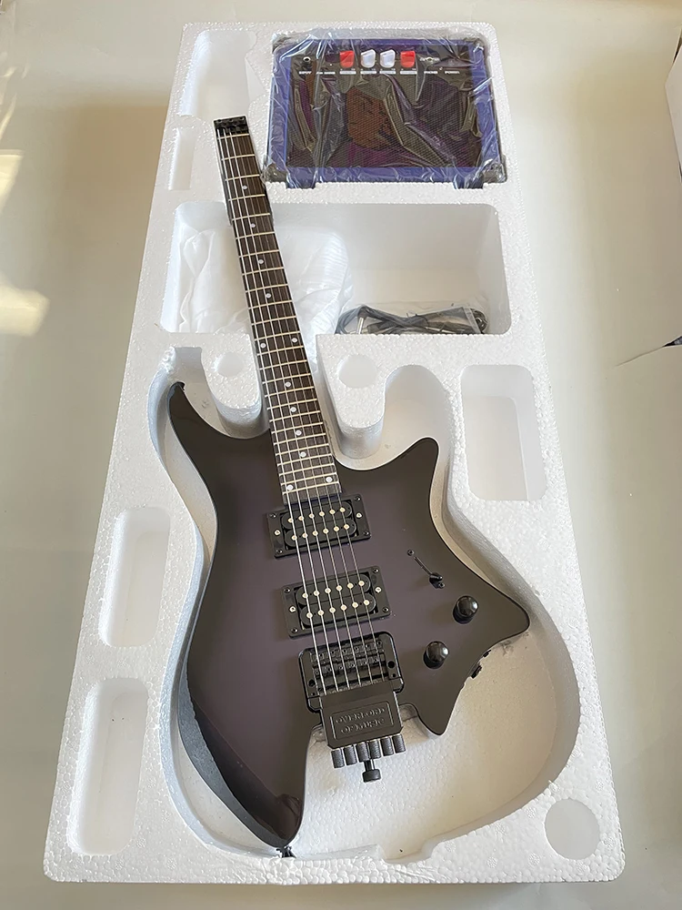 Профессиональная электрическая гитара без головы с динамиком аудиокабель