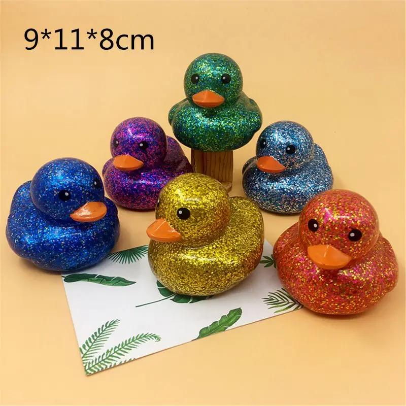2021 New Gold Powder Rubber Duck Baby Shower Water Bb Bathing Toys For Baby Kids Children